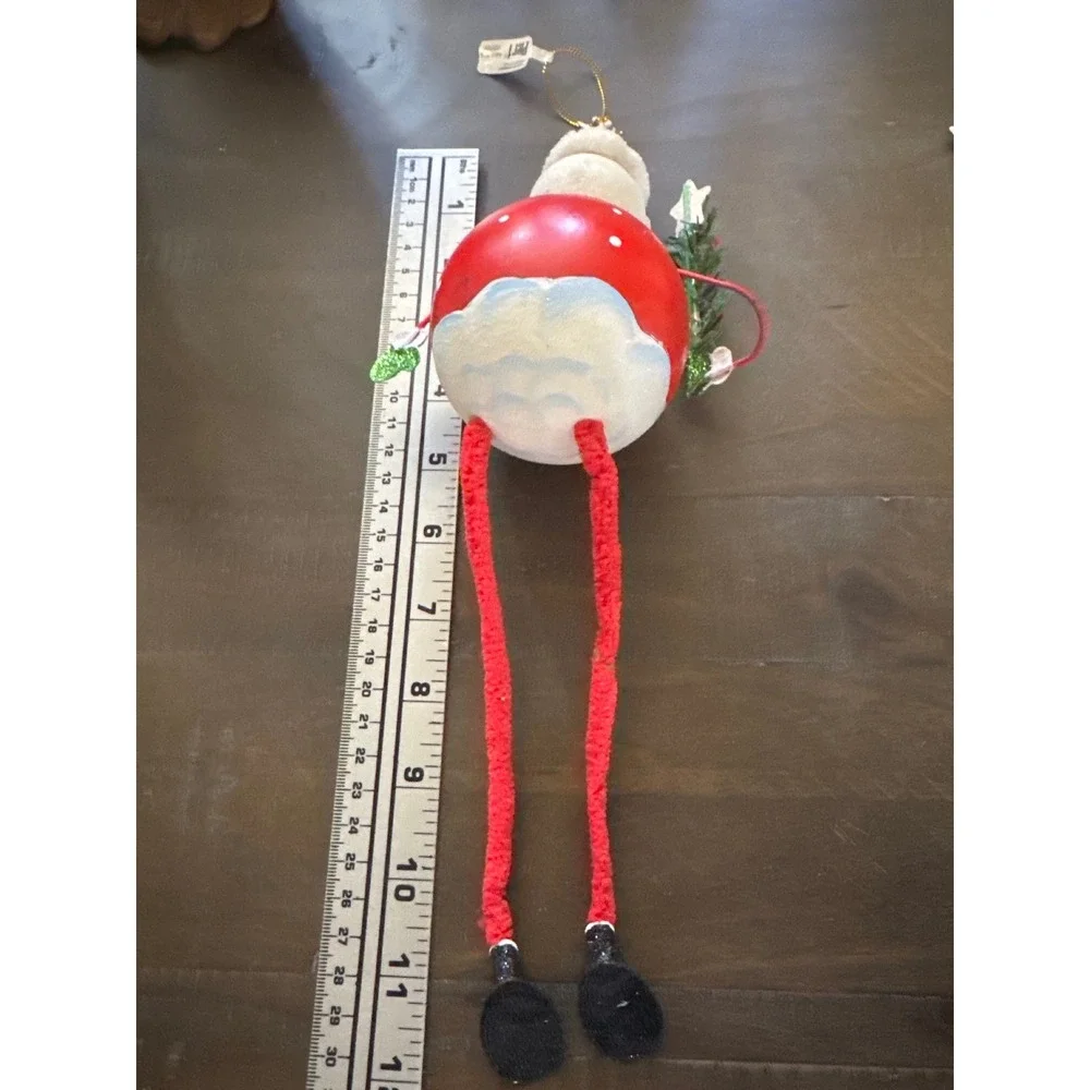 Pier 1 Imports Santa Claus Christmas Ornament Dangling Legs Red White 2968240